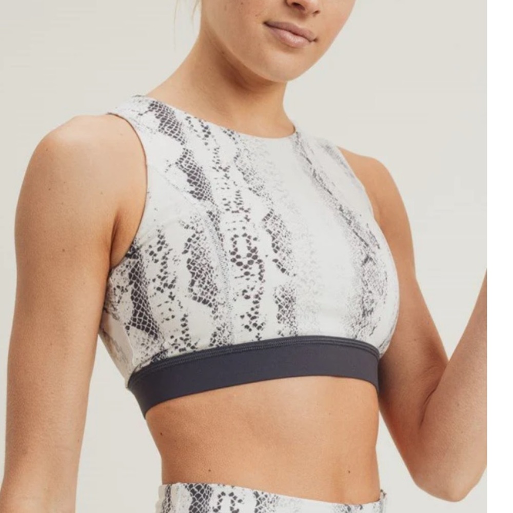 Snakeskin sports bra